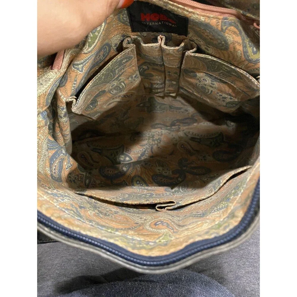 Hobo International Tote Bag Large Gray Leather Shoulder Carry All buckle Closure